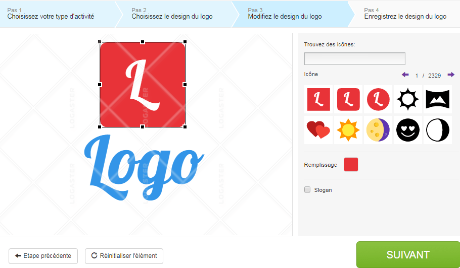 Logaster ロゴを編集