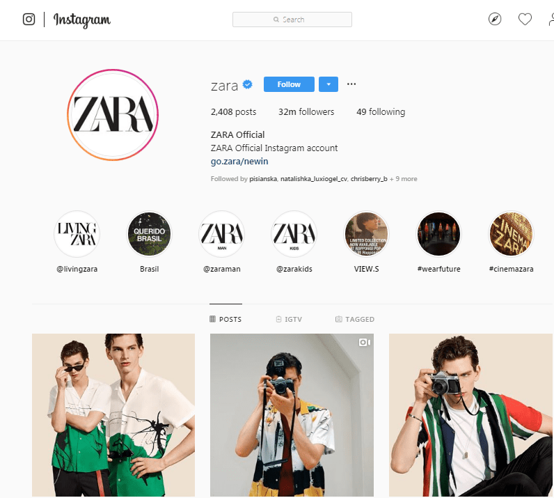 Instagram Zara