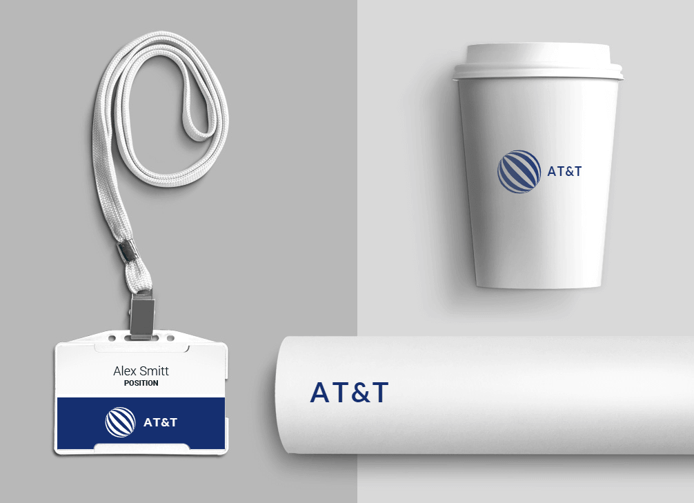 How would AT&T logo look like if it were made in Logaster?