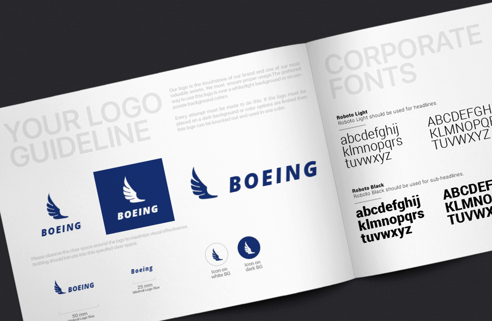 How would Boeing logo look like if it were made in Logaster?