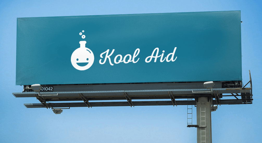 How would Kool-Aid logo look like if it were made in Logaster? 