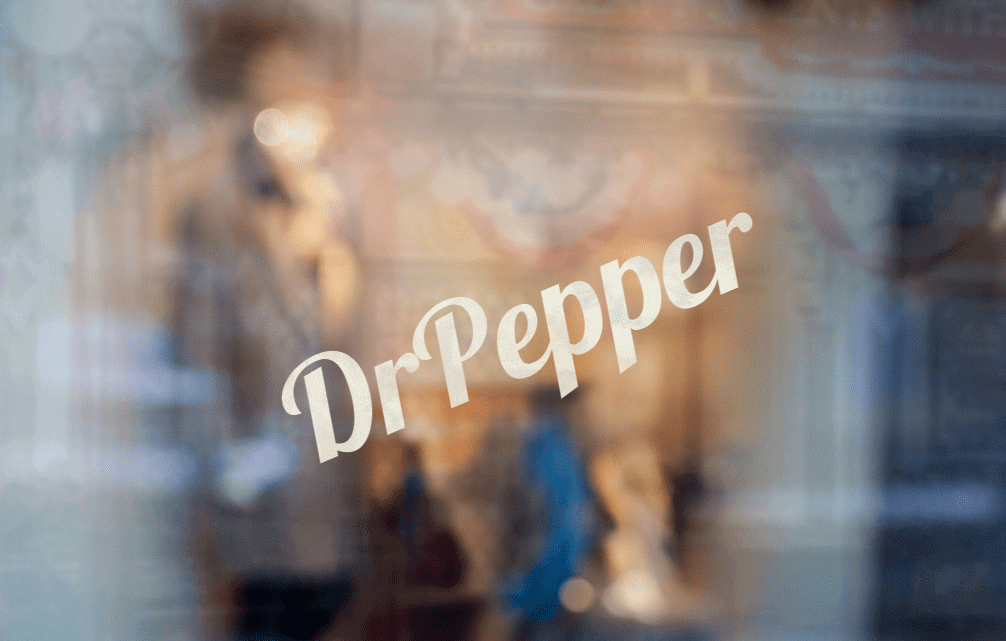 How would Dr Pepper logo look like if it were made in Logaster?
