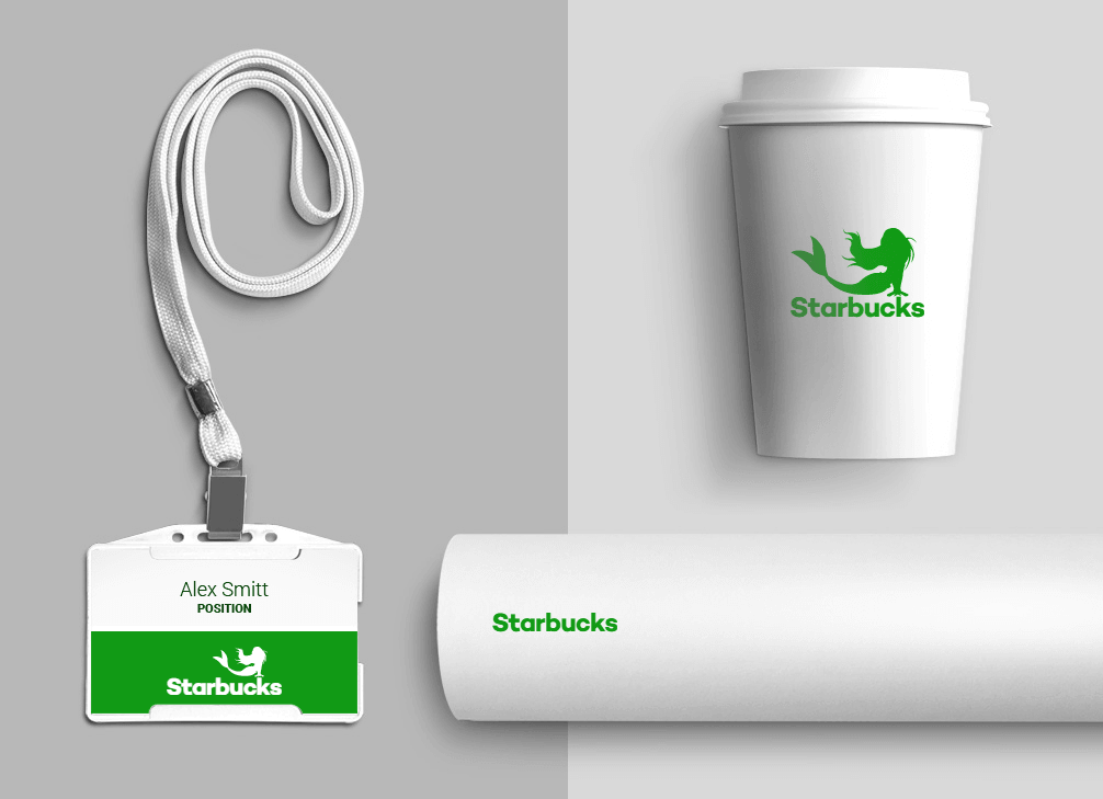How would Starbucks logo look like if it were made in Logaster?