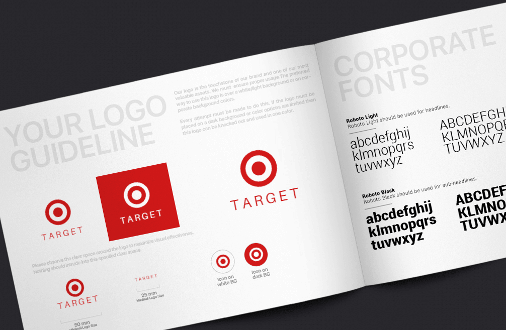 How would Target logo look like if it were made in Logaster?