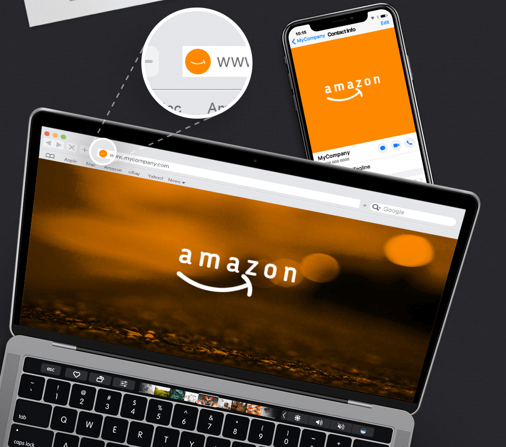 How would Amazon logo look like if it were made in Logaster?