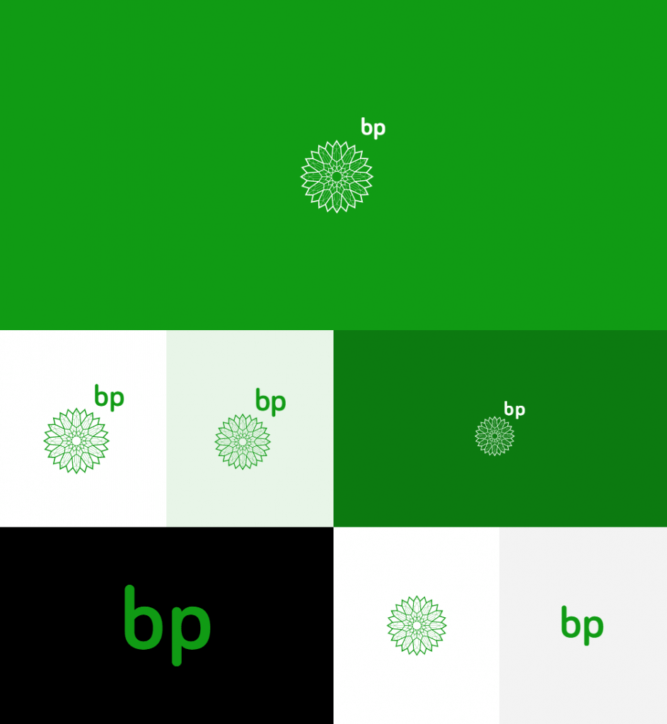 How would BP logo look like if it were made in Logaster?