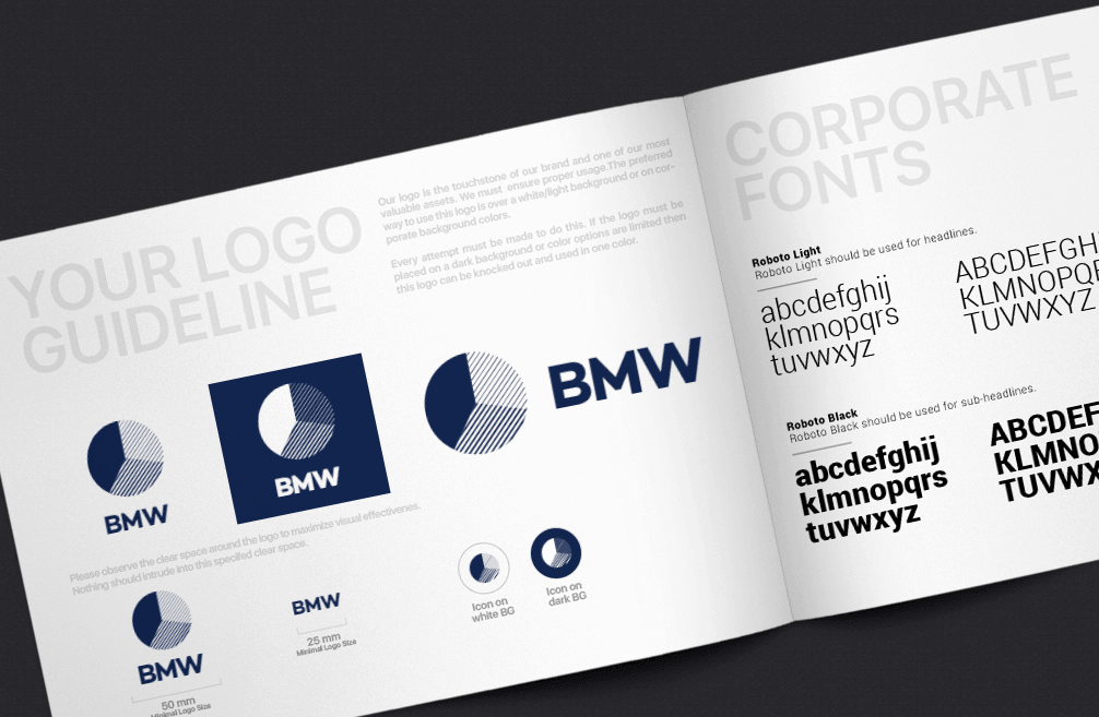 How would BMW logo look like if it were made in Logaster?