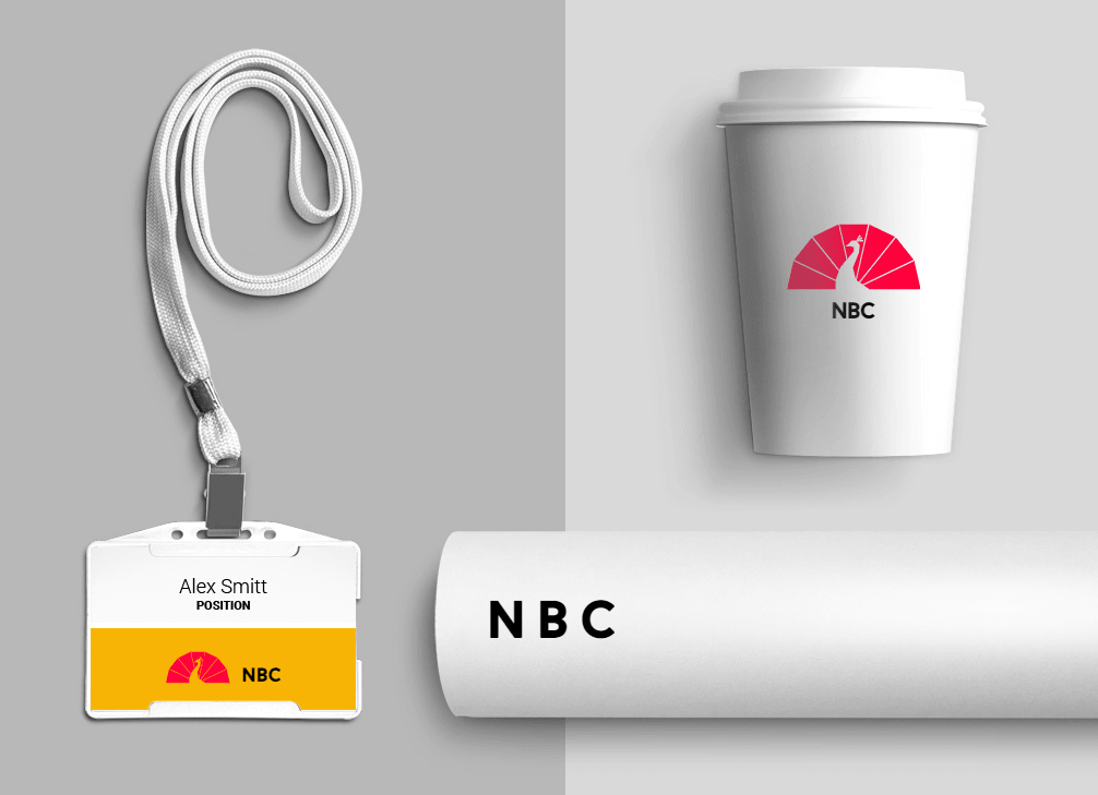 How would NBC logo look like if it were made in Logaster?