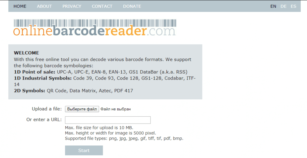 Onlinebarcodereader