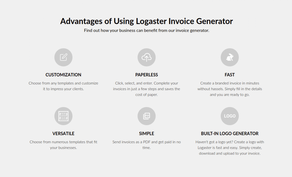 logaster invoice maker