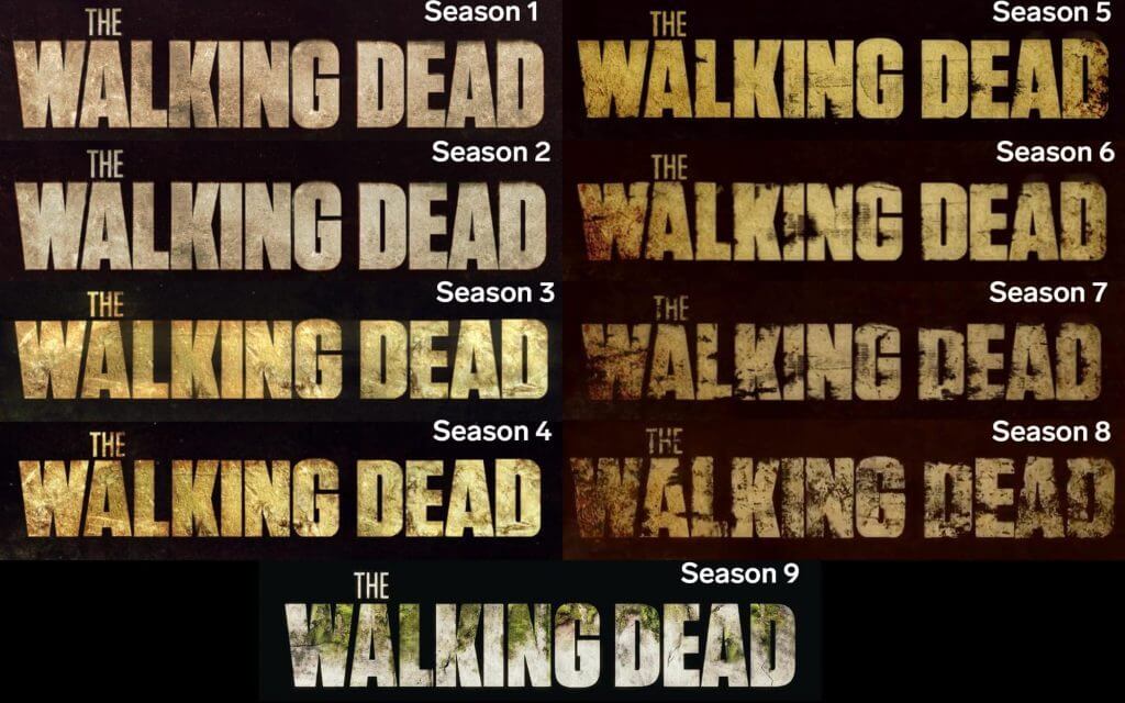 Evolution of The Walking Dead logo