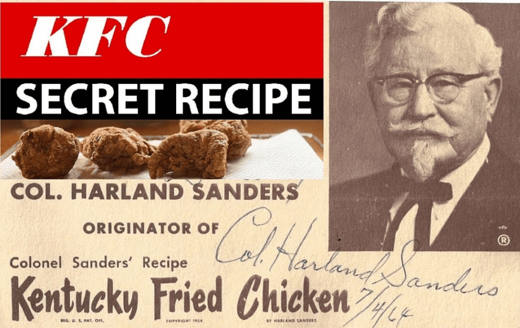 KFC’s fried chicken secret recipe