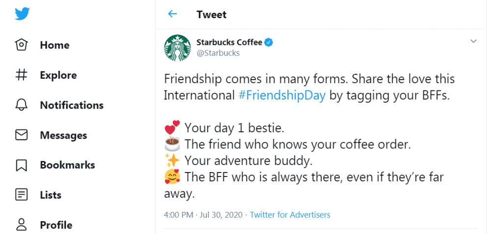 Twitter de Starbucks