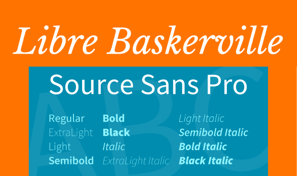 Libre Baskerville & Source Sans Pro