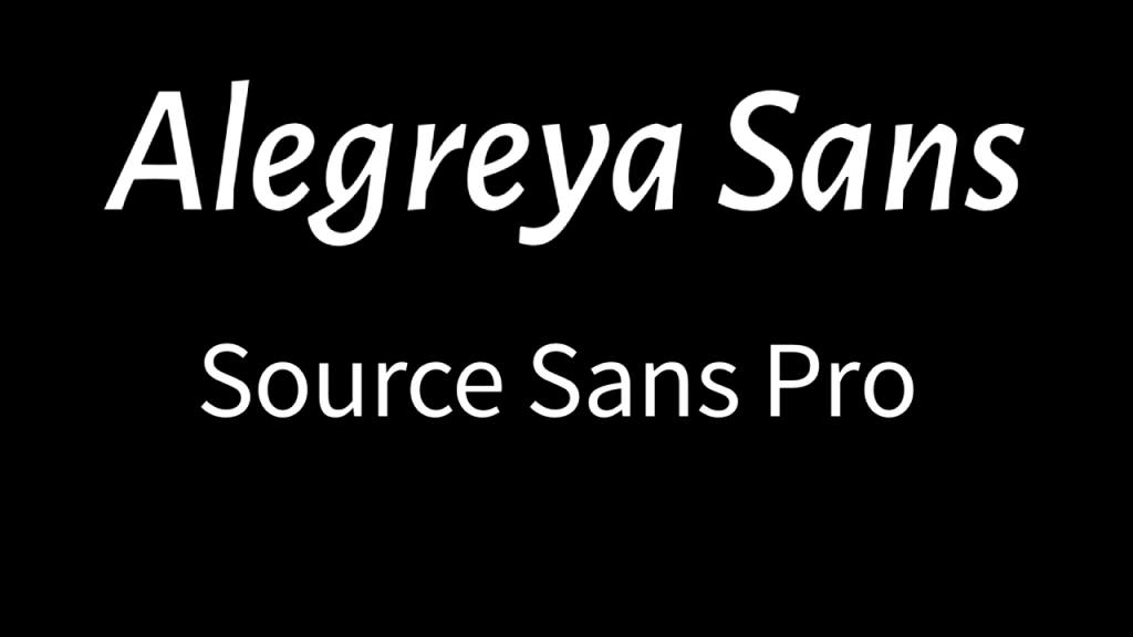 Alegreya Sans SC & Source Sans Pro
