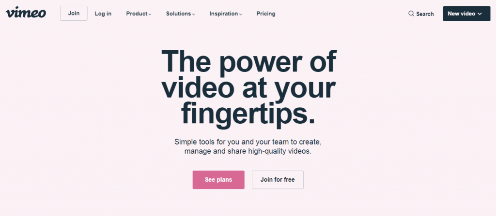 Vimeo - La puissance de la vidéo à portée de main.  Des outils simples pour vous et votre équipe pour créer, organiser et partager du contenu vidéo de haute qualité