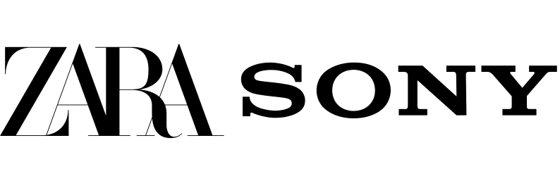 zara sony wordmark logo