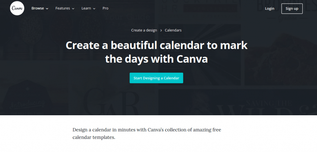Canva Calendar Maker