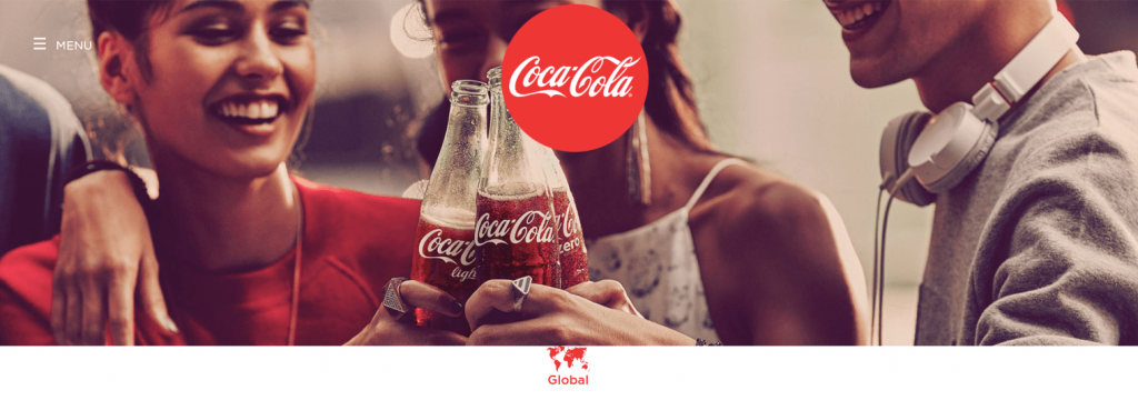 coca cola website design example