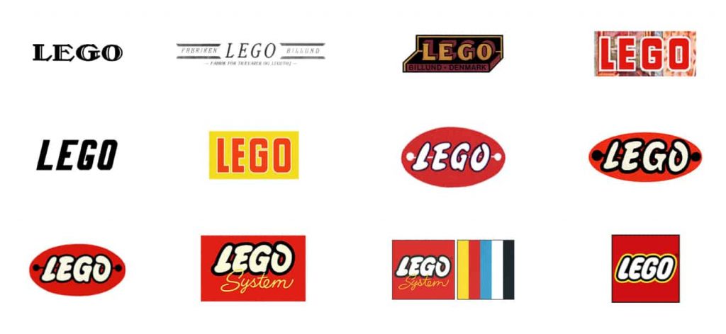 Эволюция логотипа LEGO