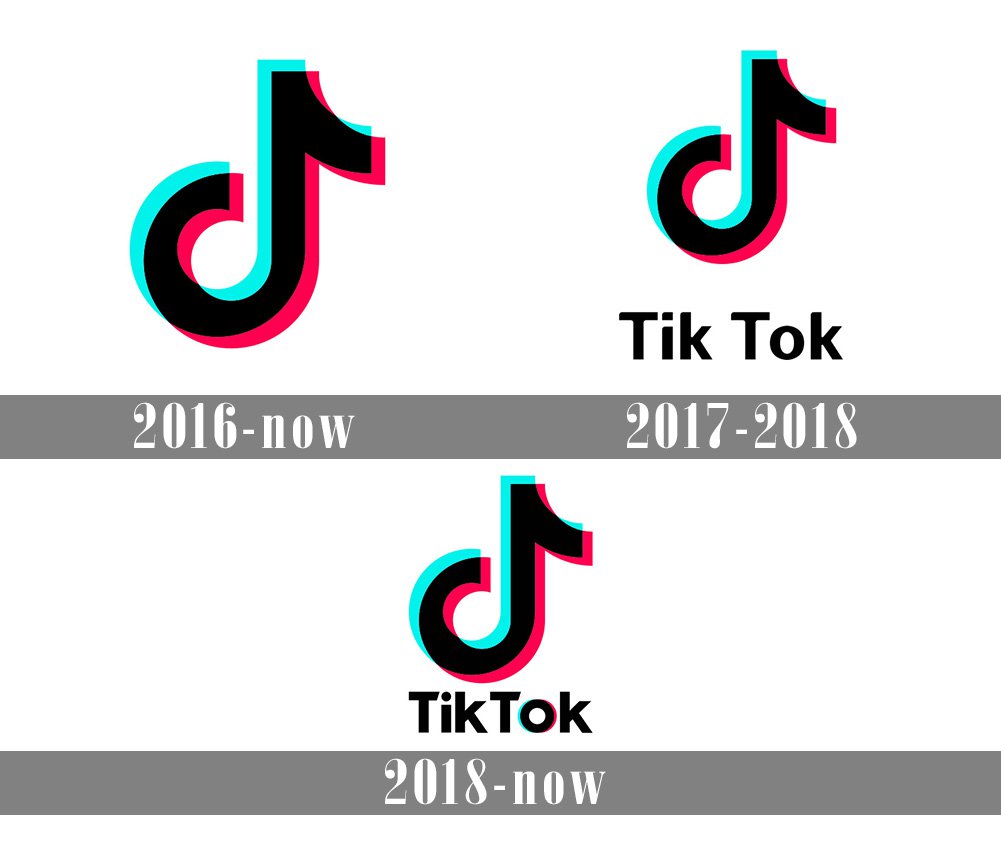 logo tiktok from 2016 till now