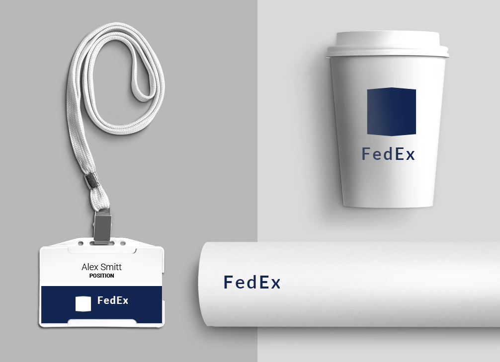 Wie würde das FedEx-Logo aussehen, wenn es in Logaster erstellt würde?