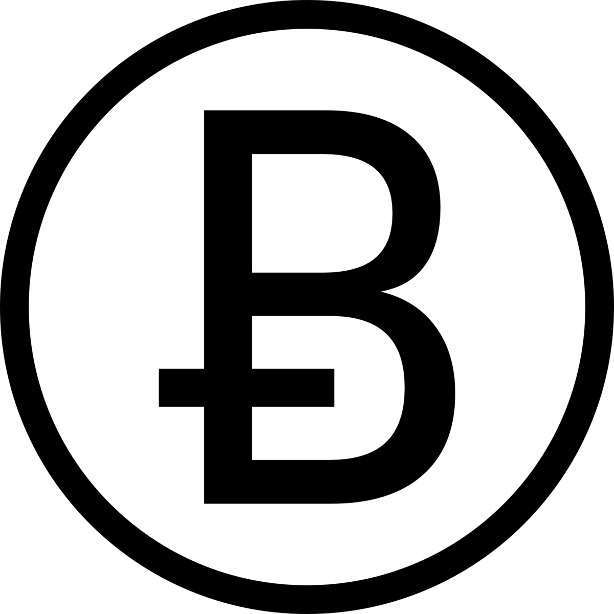 Die alternative Version des Bitcoin-Emblem