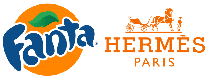 Fanta Hermes orange logo