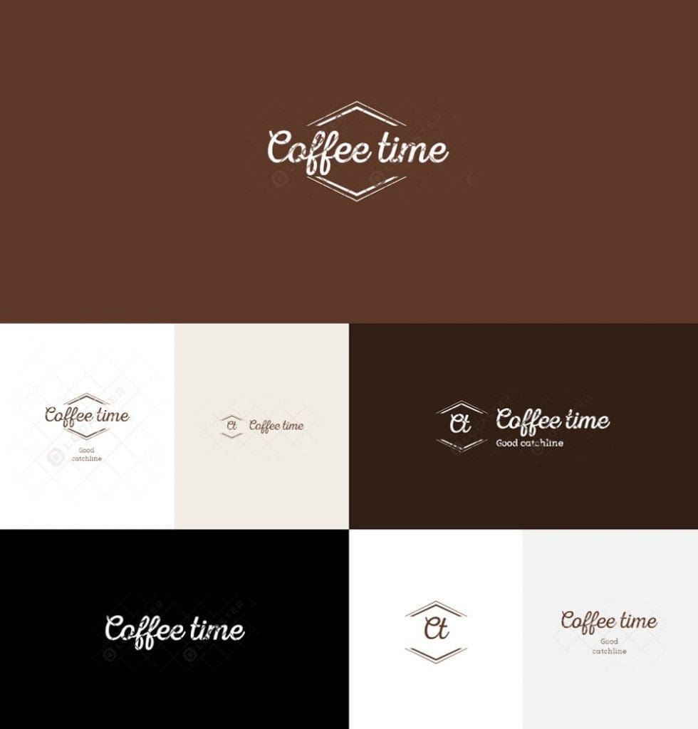 Logaster コーヒータイムのロゴ