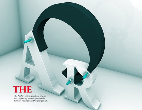 The Arc 3D効果のロゴ