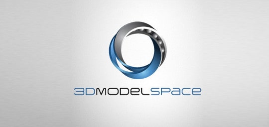 3Dモデル空間のロゴ。