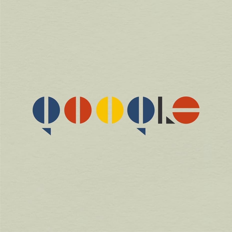 Google lolotype in the Bauhaus style