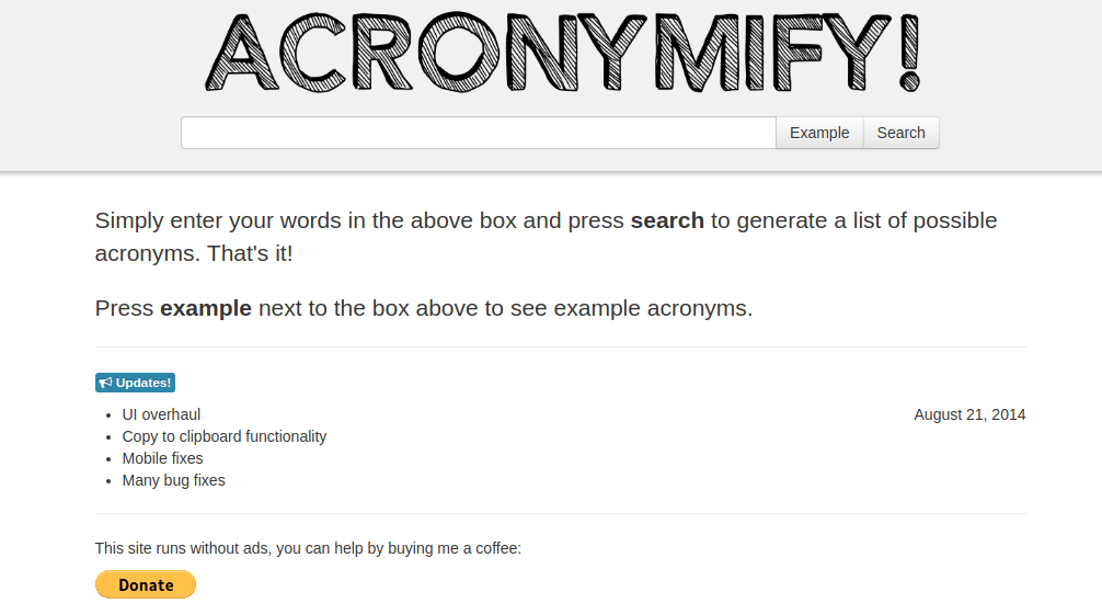 Acronymify